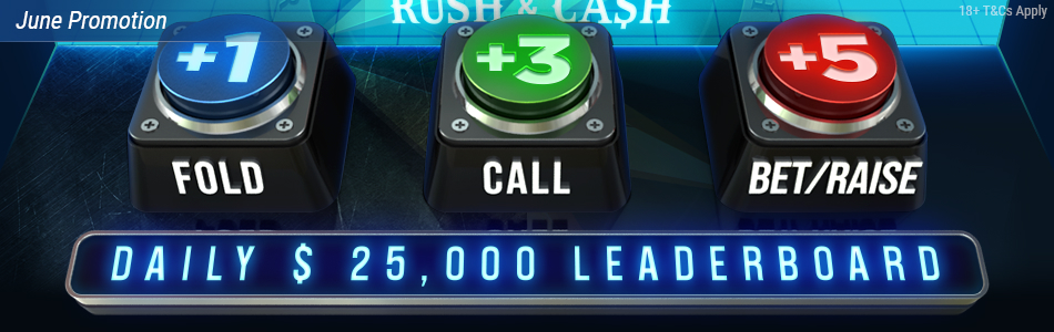 The "Rush & Cash Daily $25,000 Leaderboard" event in GGPoker